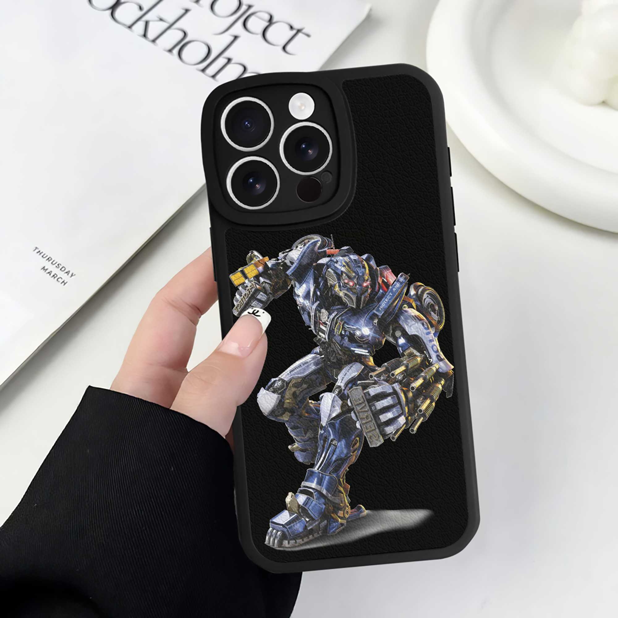 （画像用）  【iPhone 16シリーズ対応】シリコンスマホケース（レザー調） 材質：シリコン